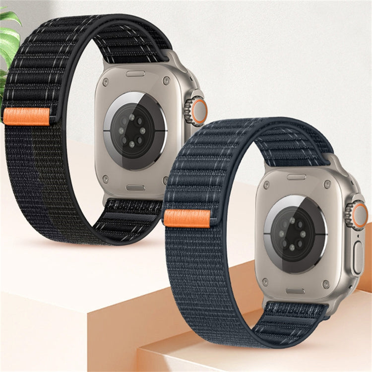 For Apple Watch Ultra 2 49mm Sea Wave Nylon Hook and Loop Fastener Watch Band(Gray) by bashfashion