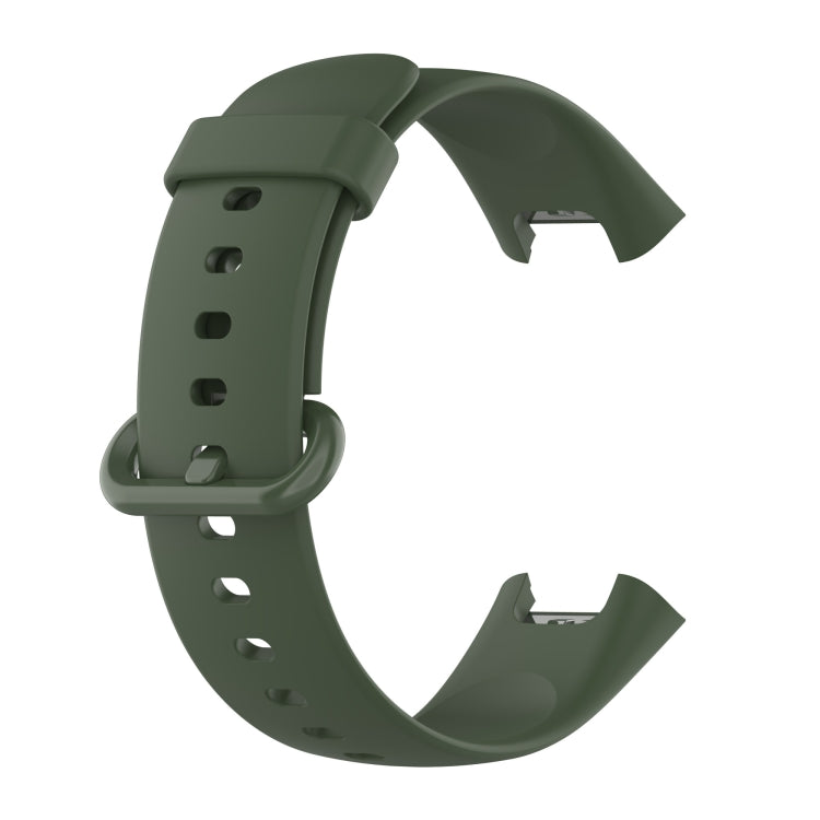 For Redmi Watch 2 Lite Solid Color Black Buckle Silicone Watch Band(Dark Green) by bashfashion