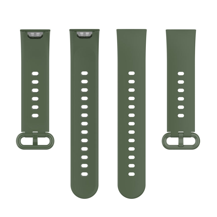 For Redmi Watch 2 Lite Solid Color Black Buckle Silicone Watch Band(Dark Green) by bashfashion