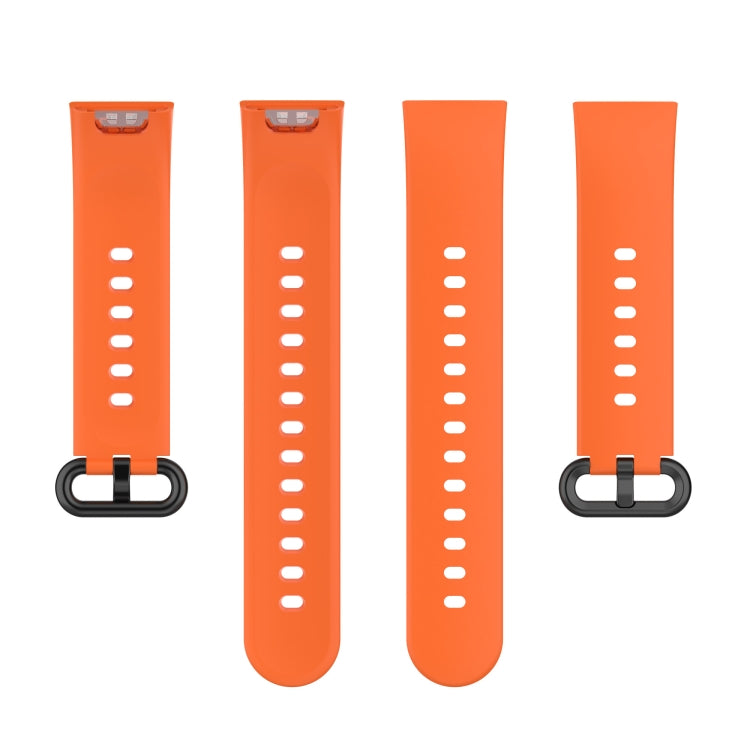 For Redmi Watch 2 Lite Solid Color Black Buckle Silicone Watch Band(Orange) by bashfashion