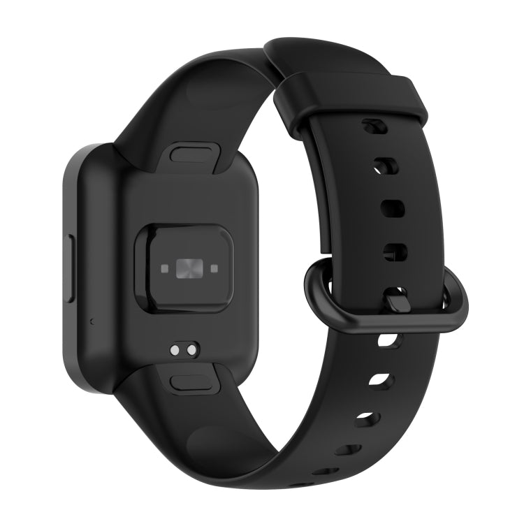 For Redmi Watch 2 Lite Solid Color Black Buckle Silicone Watch Band(Black) by bashfashion
