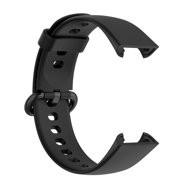 For Redmi Watch 2 Lite Solid Color Black Buckle Silicone Watch Band(Black) by bashfashion