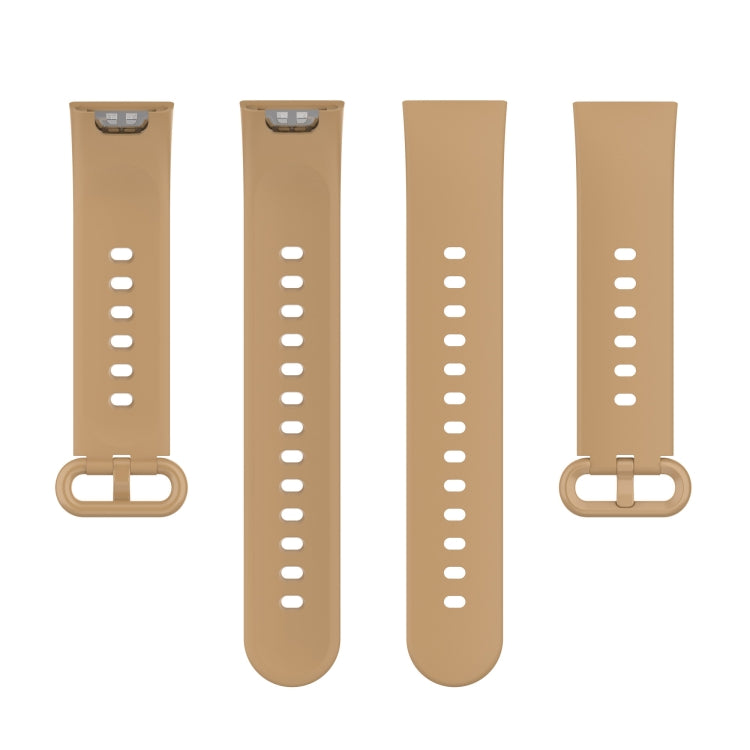 For Redmi Watch 2 Lite Solid Color Black Buckle Silicone Watch Band(Coffee) by bashfashion