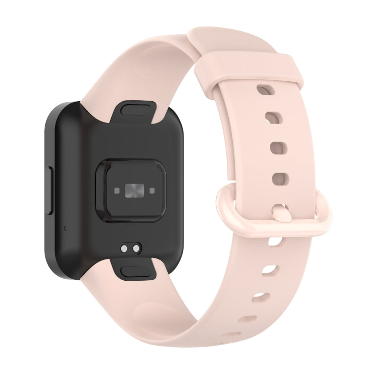 For Redmi Watch 2 Lite Solid Color Black Buckle Silicone Watch Band(Light Pink) by bashfashion