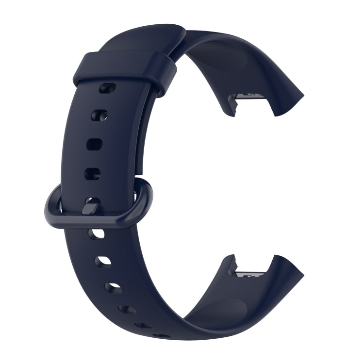 For Redmi Watch 2 Lite Solid Color Black Buckle Silicone Watch Band(Dark Blue) by bashfashion