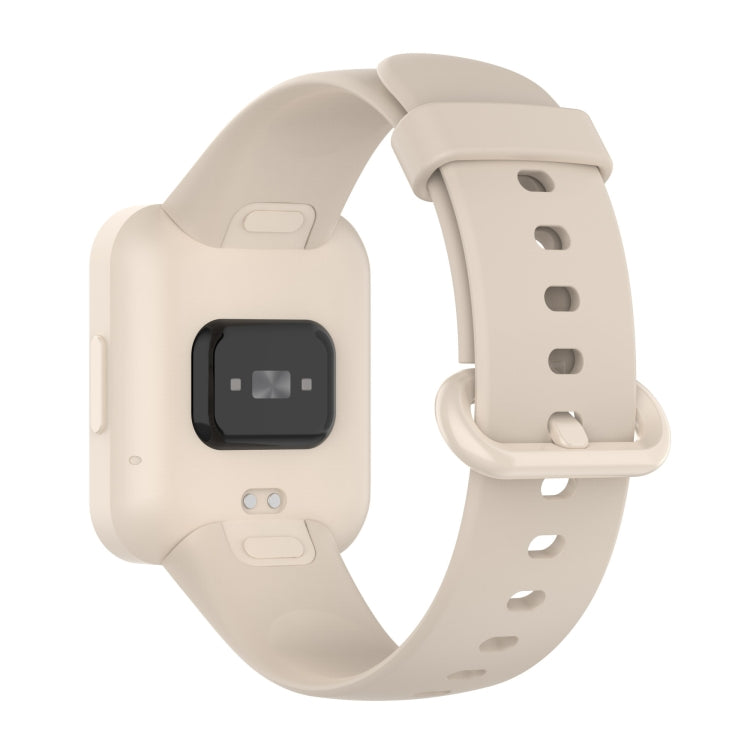 For Redmi Watch 2 Lite Solid Color Black Buckle Silicone Watch Band(Ivory White) by bashfashion