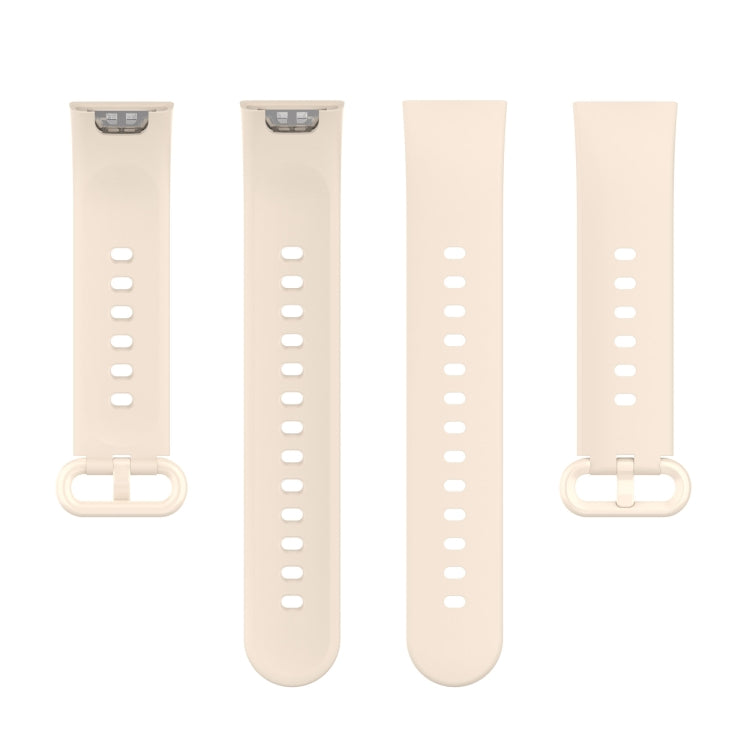 For Redmi Watch 2 Lite Solid Color Black Buckle Silicone Watch Band(Ivory White) by bashfashion