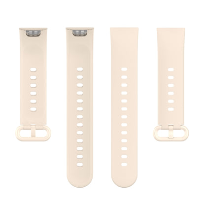 For Redmi Watch 2 Lite Solid Color Black Buckle Silicone Watch Band(Ivory White) by bashfashion