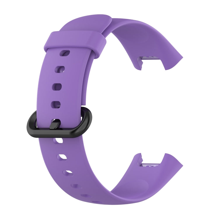 For Redmi Watch 2 Lite Solid Color Black Buckle Silicone Watch Band(Purple) by bashfashion