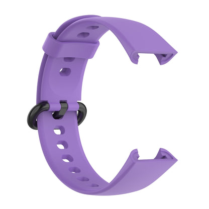 For Redmi Watch 2 Lite Solid Color Black Buckle Silicone Watch Band(Purple) by bashfashion