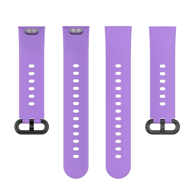 For Redmi Watch 2 Lite Solid Color Black Buckle Silicone Watch Band(Purple) by bashfashion
