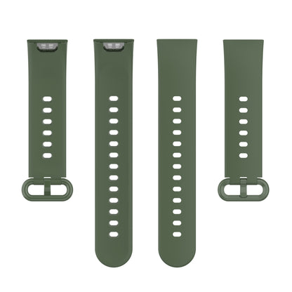 For Redmi Horloge 2 Solid Color Black Steel Buckle Silicone Watch Band(Dark Green) by bashfashion
