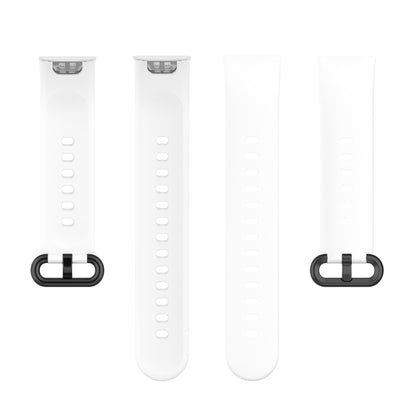 For Redmi Horloge 2 Solid Color Black Steel Buckle Silicone Watch Band(White) by bashfashion
