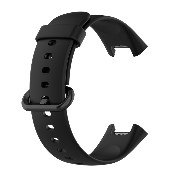For Redmi Horloge 2 Solid Color Black Steel Buckle Silicone Watch Band(Black) by bashfashion