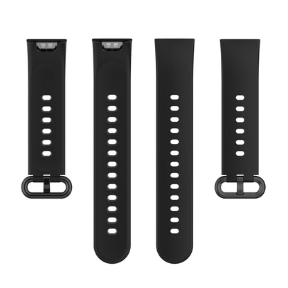 For Redmi Horloge 2 Solid Color Black Steel Buckle Silicone Watch Band(Black) by bashfashion