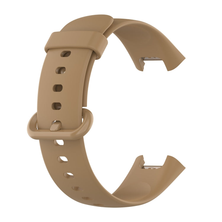 For Redmi Horloge 2 Solid Color Black Steel Buckle Silicone Watch Band(Coffee) by bashfashion