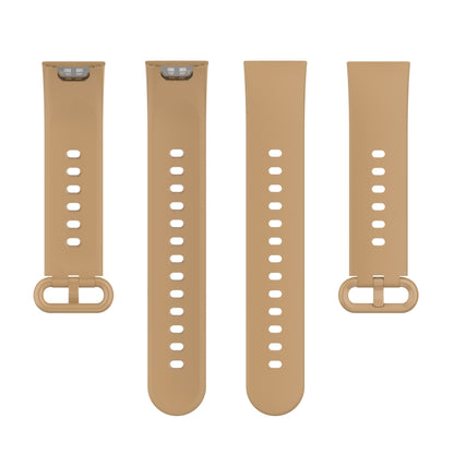 For Redmi Horloge 2 Solid Color Black Steel Buckle Silicone Watch Band(Coffee) by bashfashion