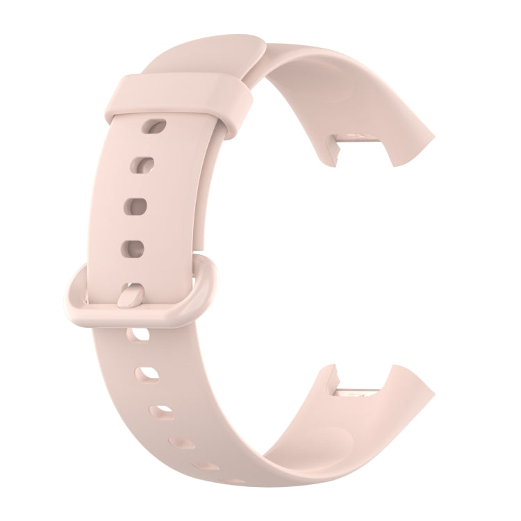 For Redmi Horloge 2 Solid Color Black Steel Buckle Silicone Watch Band(Light Pink) by bashfashion