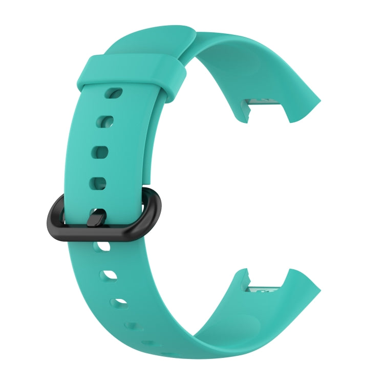 For Redmi Horloge 2 Solid Color Black Steel Buckle Silicone Watch Band(Teal Green) by bashfashion