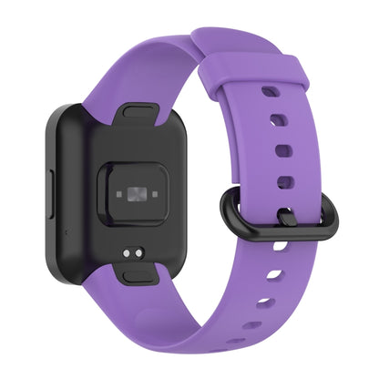 For Redmi Horloge 2 Solid Color Black Steel Buckle Silicone Watch Band(Purple) by bashfashion