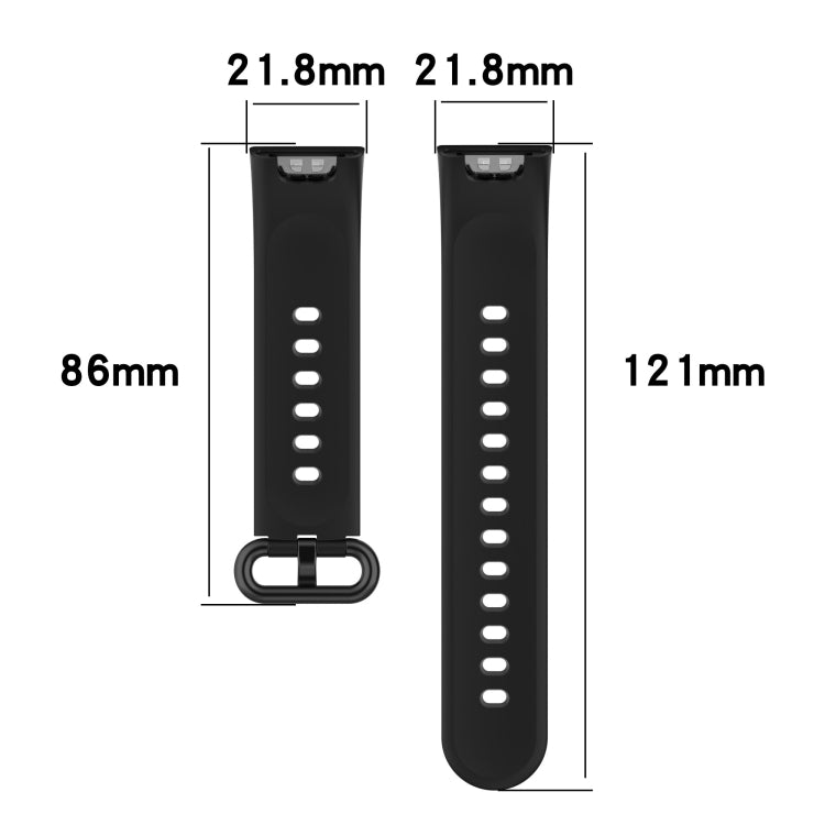 For Redmi Horloge 2 Solid Color Black Steel Buckle Silicone Watch Band(Orange) by bashfashion