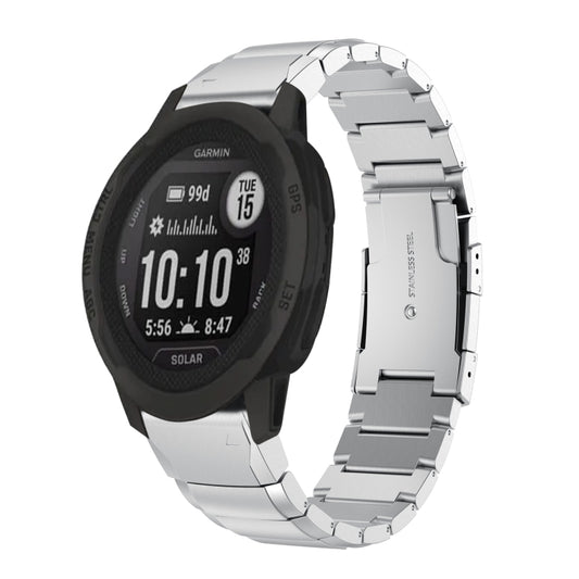 For Garmin Instinct 2X Solar Tortoise Shell 26mm Stainless Steel Watch Band(Sliver) by bashfashion