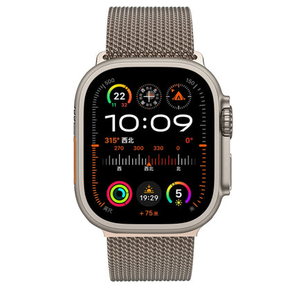 For Apple Watch 10 46mm Mech Milan Metal Mesh Watch Band(Titanium Gold) by bashfashion