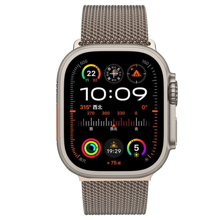 For Apple Watch 10 42mm Mech Milan Metal Mesh Watch Band(Starlight) by bashfashion