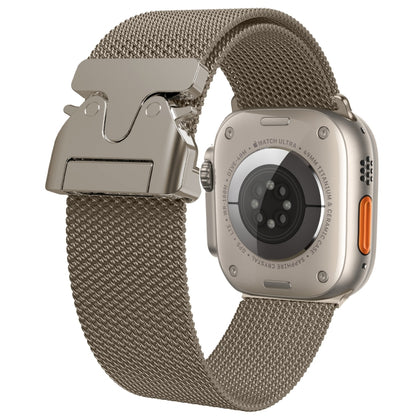 For Apple Watch 10 42mm Mech Milan Metal Mesh Watch Band(Starlight) by bashfashion