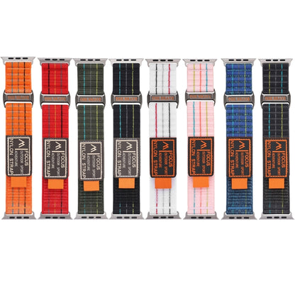 For Apple Watch Ultra 49mm Two Sections Nylon Hook and Loop Fastener Watch Band(Vibrant Orange) by bashfashion