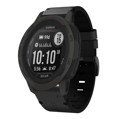 For Garmin Instinct 2X Solar Leather Steel Buckle 26mm Watch Band(Black) by bashfashion