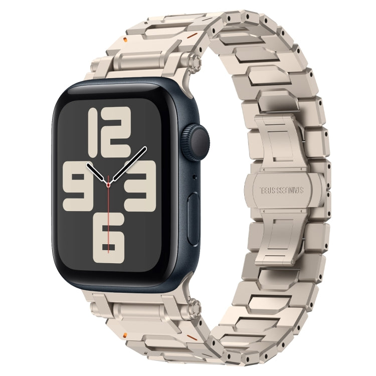 For Apple Watch SE 2023 44mm Pathfinder Stainless Steel Metal Watch Band(Titanium Color) by bashfashion