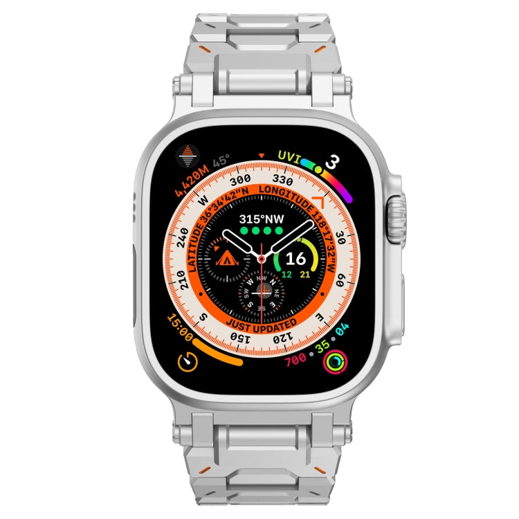 For Apple Watch SE 2023 44mm Pathfinder Stainless Steel Metal Watch Band(Silver) by bashfashion