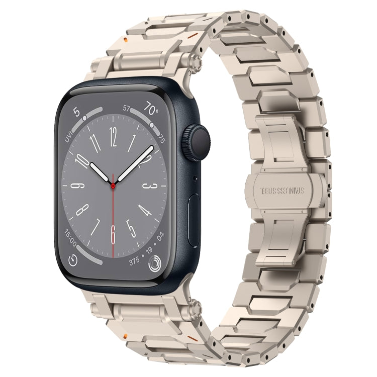For Apple Watch Series 8 45mm Pathfinder Stainless Steel Metal Watch Band(Titanium Color) by bashfashion