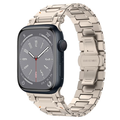 For Apple Watch Series 8 45mm Pathfinder Stainless Steel Metal Watch Band(Titanium Color) by bashfashion