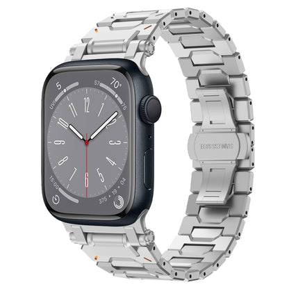 For Apple Watch Series 8 45mm Pathfinder Stainless Steel Metal Watch Band(Silver) by bashfashion