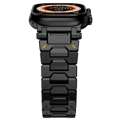 For Apple Watch SE 2022 44mm Pathfinder Stainless Steel Metal Watch Band(Black) by bashfashion