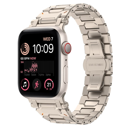 For Apple Watch SE 2022 44mm Pathfinder Stainless Steel Metal Watch Band(Titanium Color) by bashfashion