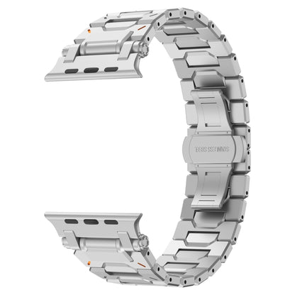 For Apple Watch Series 7 45mm Pathfinder Stainless Steel Metal Watch Band(Silver) by bashfashion