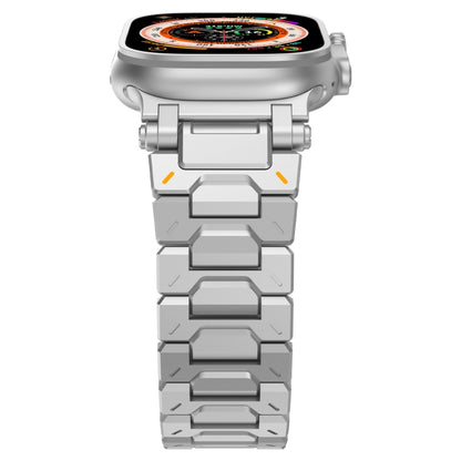 For Apple Watch Series 7 45mm Pathfinder Stainless Steel Metal Watch Band(Silver) by bashfashion