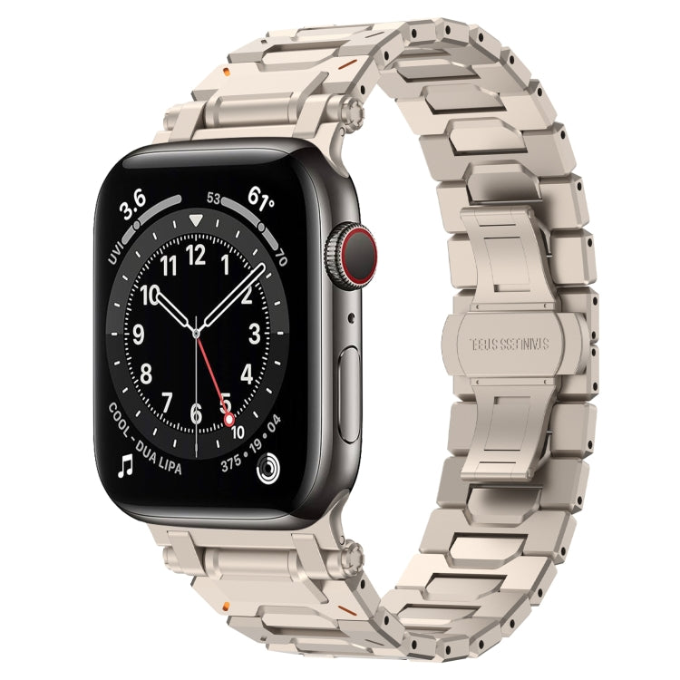 For Apple Watch Series 6 44mm Pathfinder Stainless Steel Metal Watch Band(Titanium Color) by bashfashion
