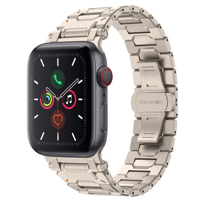 For Apple Watch Series 5 44mm Pathfinder Stainless Steel Metal Watch Band(Titanium Color) by bashfashion