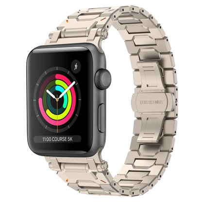 For Apple Watch Series 3 42mm Pathfinder Stainless Steel Metal Watch Band(Titanium Color) by bashfashion