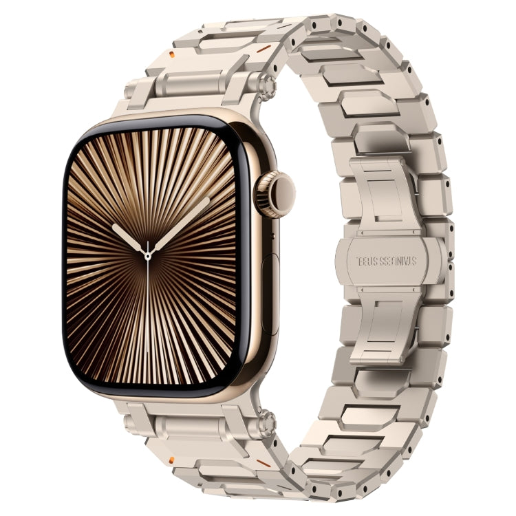 For Apple Watch Series 10 46mm Pathfinder Stainless Steel Metal Watch Band(Titanium Color) by bashfashion