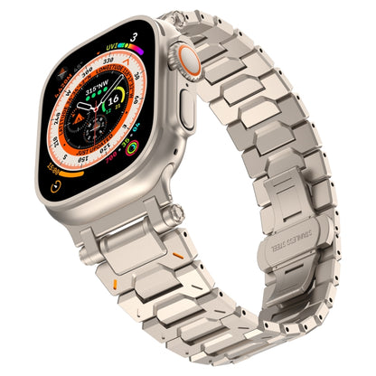 For Apple Watch Series 10 46mm Pathfinder Stainless Steel Metal Watch Band(Titanium Color) by bashfashion