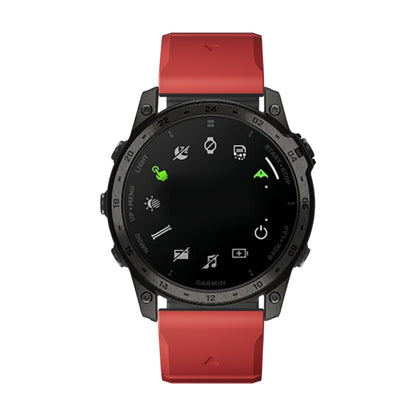 For Garmin Descent G1 Dual Color Magnetic Quick Release 22mm Silicone Watch Band(Red+Black) by bashfashion