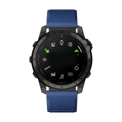 For Garmin Enduro 2 / Enduro Dual Color Magnetic Quick Release 26mm Silicone Watch Band(Dark Blue+Black) by bashfashion