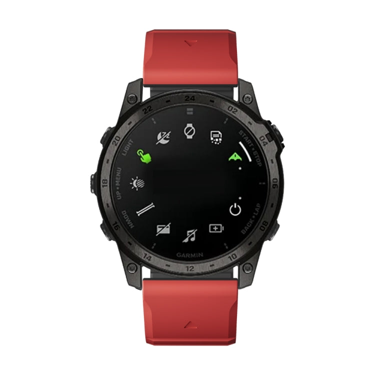 For Garmin Fenix 5X / Fenix 5X Plus Dual Color Magnetic Quick Release 26mm Silicone Watch Band(Red+Black) by bashfashion