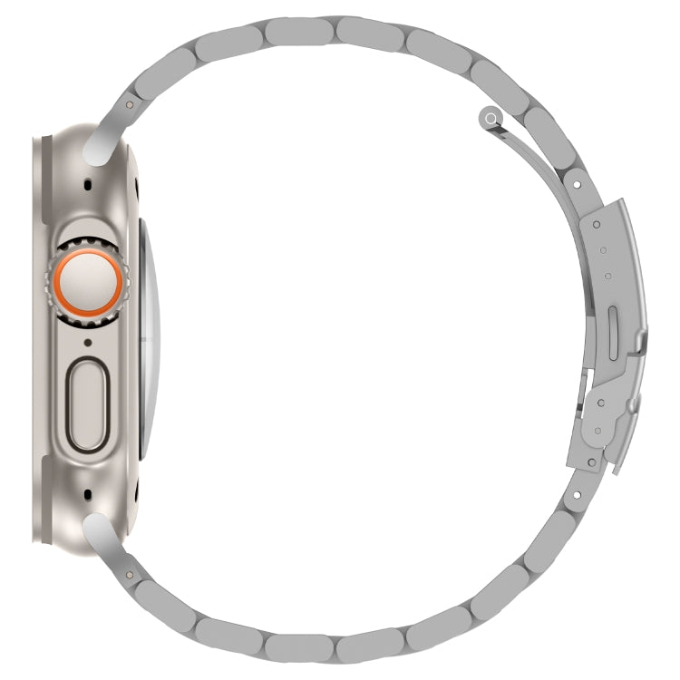 For Apple Watch Series 6 40mm Three Beads Titanium Alloy Metal Watch Band(Silver) by bashfashion