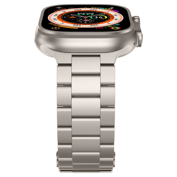 For Apple Watch Series 4 40mm Three Beads Titanium Alloy Metal Watch Band(Titanium Color) by bashfashion